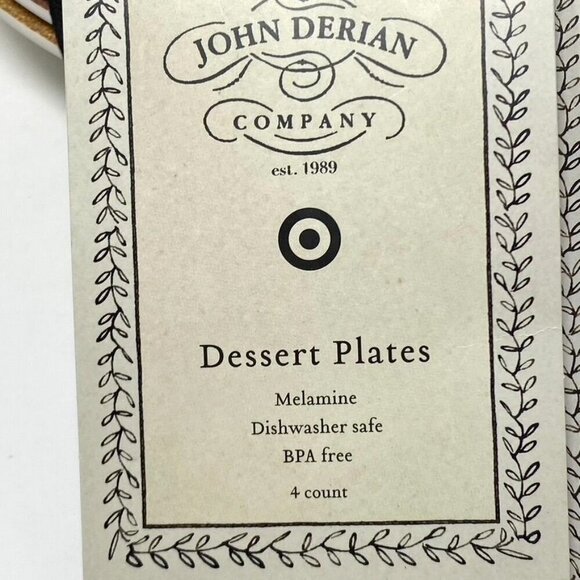 John Derian for Target Melamine Pear Shaped Dessert Appetizer Plates Set of 4 - Picture 4 of 8